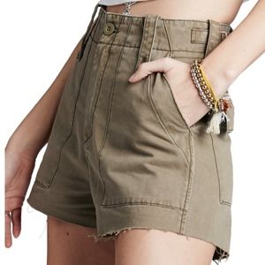 Free People Gunner High Rise Twill Shorts